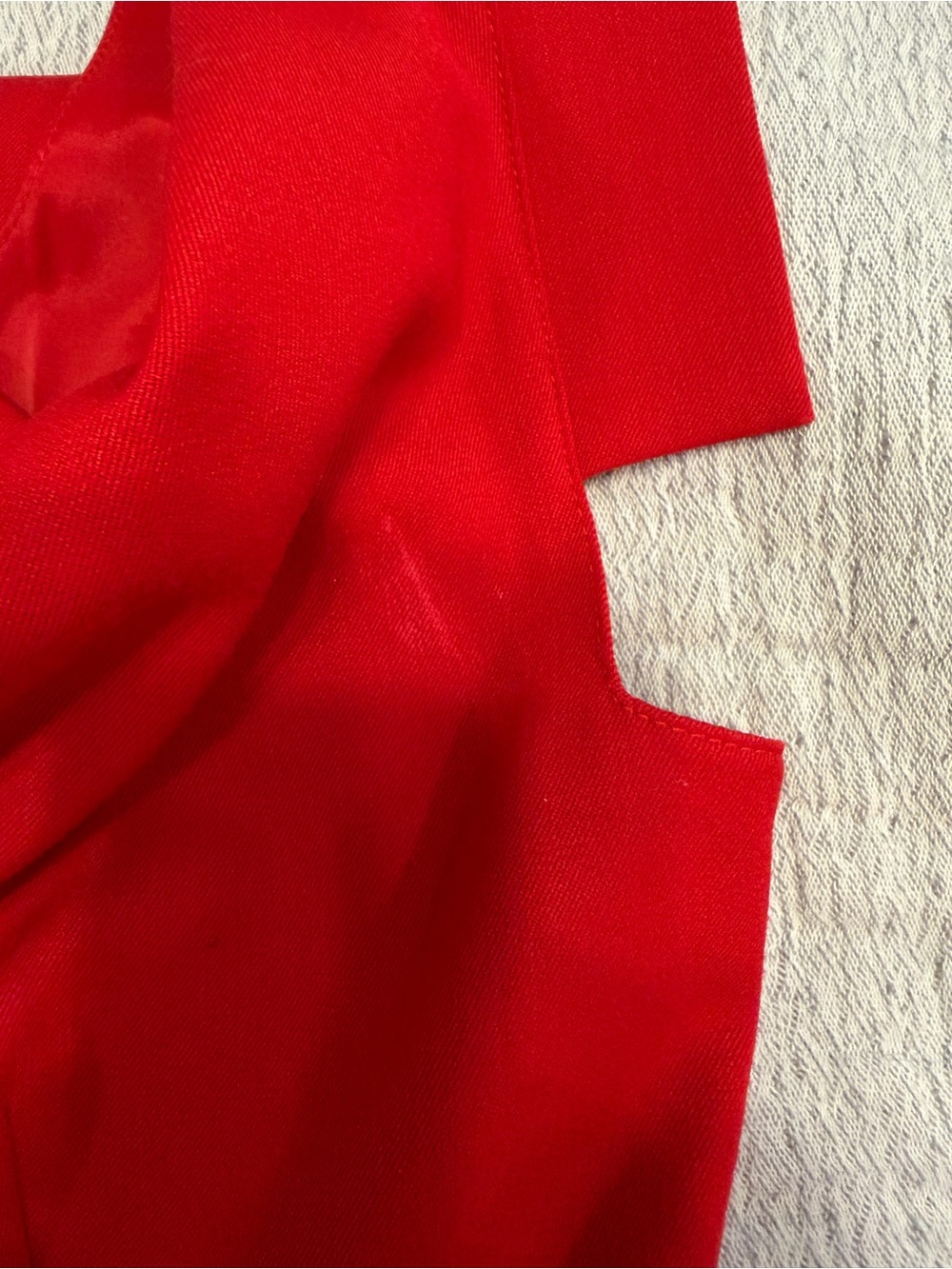 Black Halo Red Midi Sheath Dress with Slim Black Belt Size 2 - Picture 15 of 16